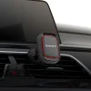 Autós tartó Techsuit MagGrip (S5) - Biztonságos mágneses rögzítés szellőzőrácsba, 360°-os forgatási szög, fémlemezekkel - Fekete/Piros. thumbnail