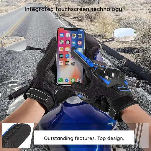 Motorkerékpár / ATV / Robogó XL-es Méret Techsuit - Érintőképernyős Kesztyűk (OG105) - Kék - 2