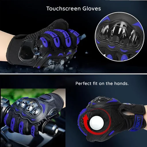 Motorkerékpár / ATV / Robogó XL-es Méret Techsuit - Érintőképernyős Kesztyűk (OG105) - Kék - 3