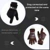 Touchscreen Gloves Techsuit - Fekete, Puha és Meleg PU Anyagú, Egyméretű kesztyű (OG101) - 2