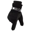 Touchscreen Gloves Techsuit - Fekete, Puha és Meleg PU Anyagú, Egyméretű kesztyű (OG101)