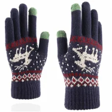 Kesztyű Techsuit Touchscreen Raindeer (ST0002) - Gyapjú - Kék.