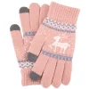 Touchscreen Gloves Raindeer (ST0002) - Gyapjú - Pink Techsuit kesztyű thumbnail