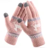 Touchscreen Gloves Raindeer (ST0002) - Gyapjú - Pink Techsuit kesztyű thumbnail