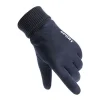 Touchscreen Gloves Suede (ST0009) PU bőr, plüss belső - Kék Techsuit kesztyű - 5
