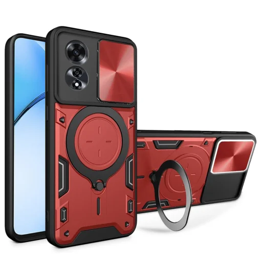 Oppo A60 4G Techsuit - CamGuard Pro - Red tok - 1