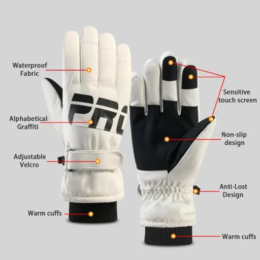 Ski Techsuit - Touchscreen Gloves Pro (OG104) - Vízálló Kesztyű, Méret L - Fekete - 4