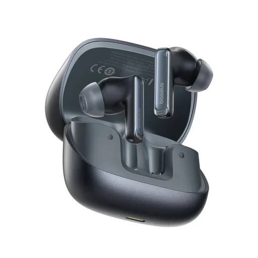 Baseus - Vezeték nélküli fülhallgatók M2s Ultra (A00074101123-00) - Igazán vezeték nélküli, Bluetooth 5.4, 4-mikrofon zajcsökkentés, intelligens kijelző - Fekete - 2