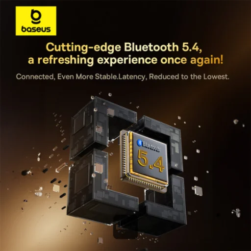 Baseus - Vezeték nélküli fülhallgatók M2s Ultra (A00074101123-00) - Igazán vezeték nélküli, Bluetooth 5.4, 4-mikrofon zajcsökkentés, intelligens kijelző - Fekete - 5