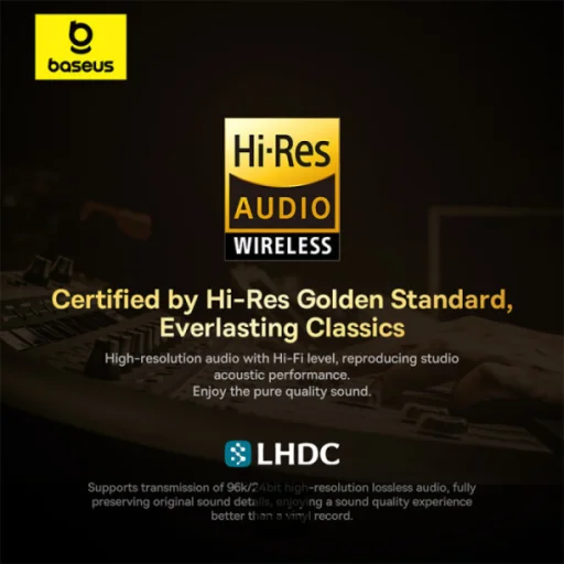 Baseus - Vezeték nélküli fülhallgatók M2s Ultra (A00074101123-00) - Igazán vezeték nélküli, Bluetooth 5.4, 4-mikrofon zajcsökkentés, intelligens kijelző - Fekete - 9