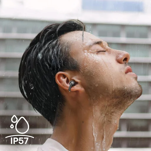 Baseus - Vezeték nélküli fülhallgató Bowie MC1 (A00083501126-00) - Nyitott fülre rögzíthető design, BT V5.4, IP57 vízálló, 600mAh - Fekete - 7