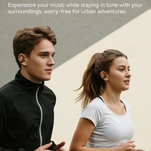 Baseus - Vezeték nélküli fülhallgató Bowie MC1 (A00083501226-00) - Nyitott Fülcsipesz Kialakítás, BT V5.4, IP57 Vízálló, 600mAh - Fehér - 10