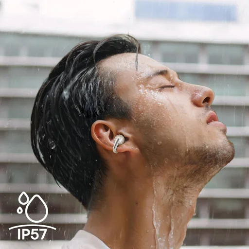 Baseus - Vezeték nélküli fülhallgató Bowie MC1 (A00083501226-00) - Nyitott Fülcsipesz Kialakítás, BT V5.4, IP57 Vízálló, 600mAh - Fehér - 13