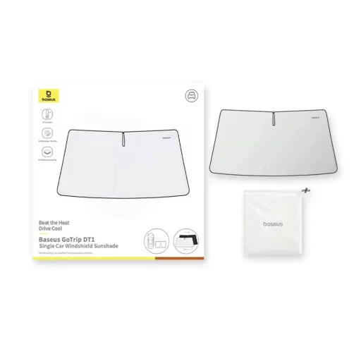 Baseus - műszerfal-szélvédő napvédő GoTrip DT1 (C0118200) - UPF2000+, 99,95% UV-szűrés, 80 x 150cm - Fekete - 8