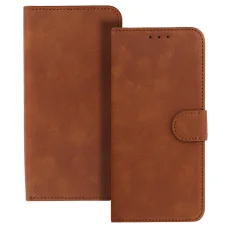 COMMON Univerzális fliptok (MÉRET S) Iphone 12/13/Samsung S6/A5 2016/Xcover 4/S22/Huawei P8 2017 barna tok