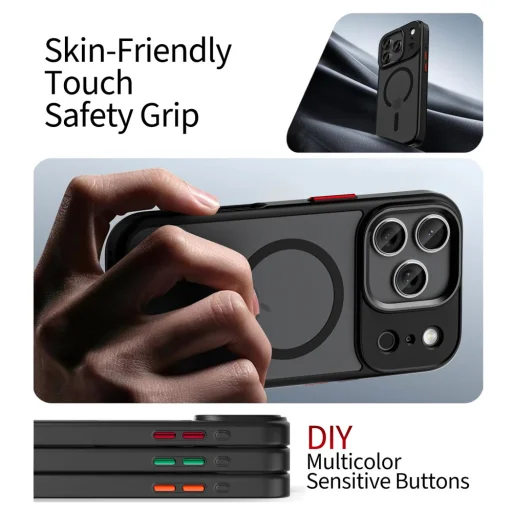 iPhone 17 Pro Max Tech-protect Magmat XT 4-darabos Magsafe tok Matt Fekete - 4