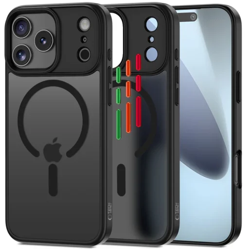 iPhone 17 Pro Max Tech-protect Magmat XT 4-darabos Magsafe tok Matt Fekete - 1