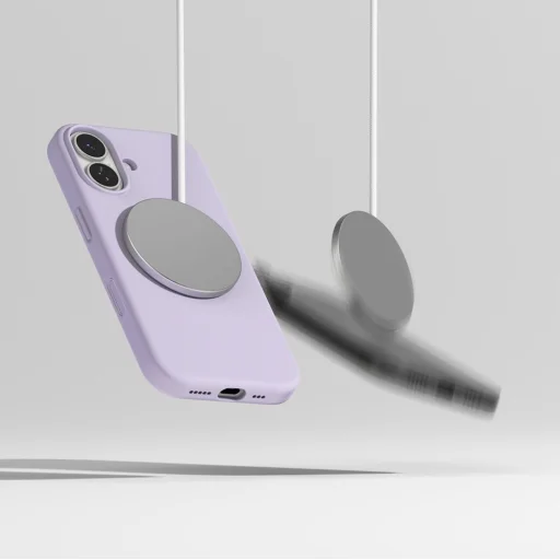 iPhone 17 Ringke Szilikon Mágneses Magsafe Világoslila tok - 8