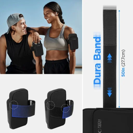 Tech-Protect M7 Univerzális Sport kartáska Fekete/fekete - 8