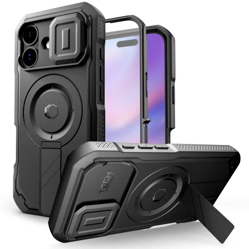 iPhone 17 Tech-protect Kevlar Magsafe tok Fekete - 1