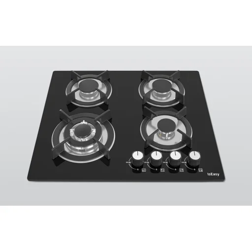 IsEasy MGBG-604B négy égős üveg gázfőzőlap - fehér stílus - 4