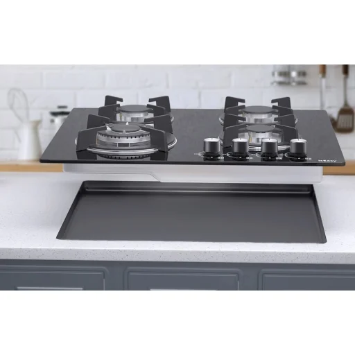 IsEasy MGBG-604B négy égős üveg gázfőzőlap - fehér stílus - 8