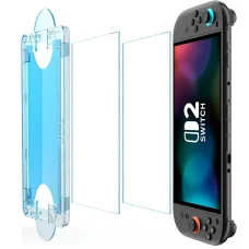 Nintendo Switch 2 Átlátszó Techsuit (2 pack) Premium Tempered Glass SwitchAura applikátorral (NS1), 9H Ellenálló