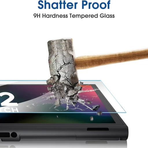 Nintendo Switch 2 Átlátszó Techsuit (2 pack) Premium Tempered Glass SwitchAura applikátorral (NS1), 9H Ellenálló - 5