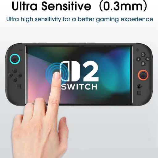 Nintendo Switch 2 Átlátszó Techsuit (2 pack) Premium Tempered Glass SwitchAura applikátorral (NS1), 9H Ellenálló - 2