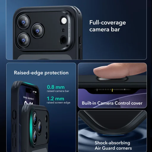 iPhone 17 Pro Frosted Black ESR Classic Hybrid HaloLock tok - 4