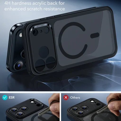 iPhone 17 Pro Frosted Black ESR Classic Hybrid HaloLock tok - 6