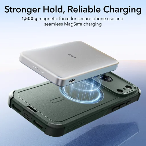 iPhone 17 Pro Zöld ESR - Cyber Halolock tok - 6