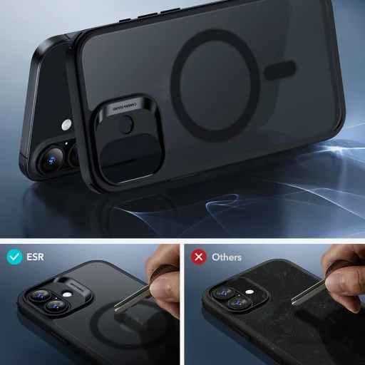 iPhone 17 - Frosted Black ESR Classic Hybrid HaloLock tok - 7