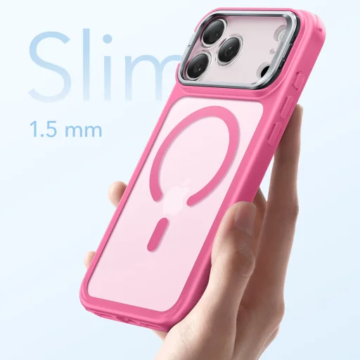 iPhone 17 Pro ESR Classic Hybrid HaloLock Kickstand - Matt Rózsaszín tok - 13