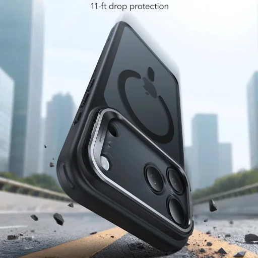 iPhone 17 Pro Fekete Frosted ESR Classic Hybrid HaloLock Kickstand tok - 3