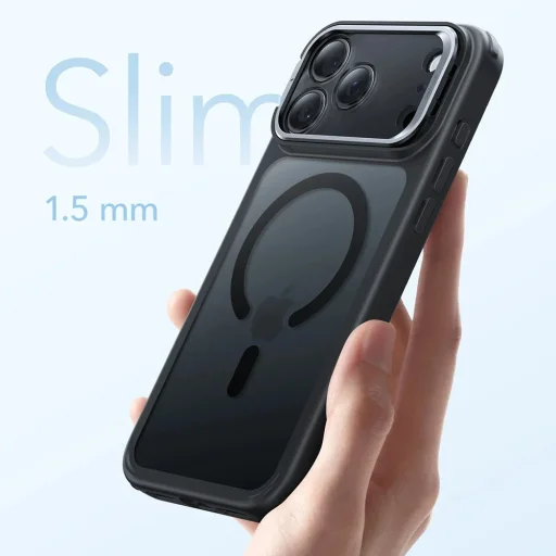 iPhone 17 Pro Fekete Frosted ESR Classic Hybrid HaloLock Kickstand tok - 5