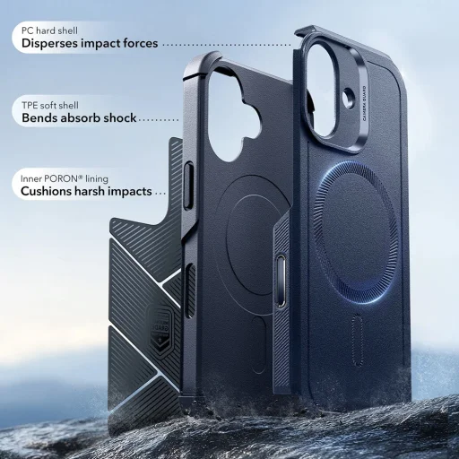 iPhone 17 Kék ESR Cyber Halolock tok - 4