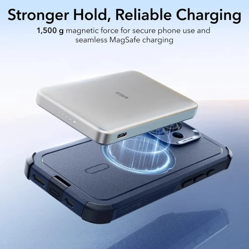 iPhone 17 Kék ESR Cyber Halolock tok - 5