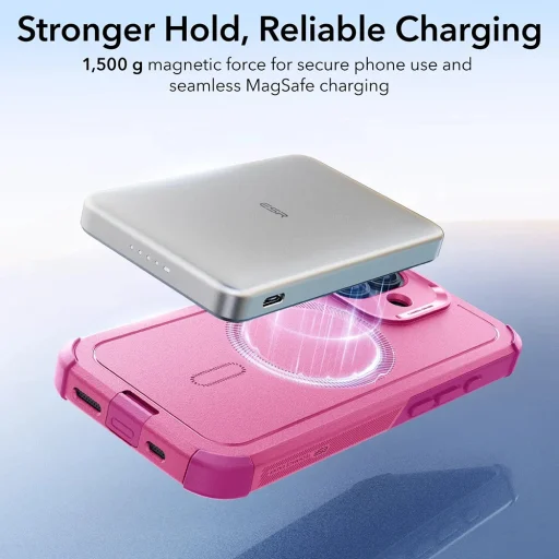 iPhone 17 ESR - Cyber Halolock - Pink tok - 5