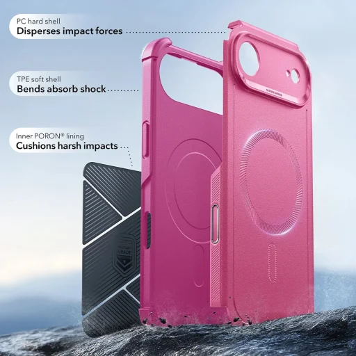 iPhone 17 Air ESR - Cyber Halolock - Pink tok - 4