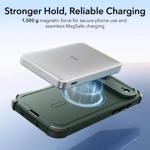 iPhone 17 Air Zöld ESR - Cyber Halolock tok - 5