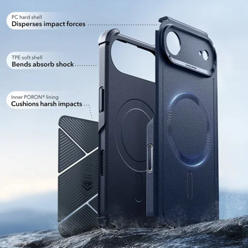 Apple iPhone 17 Air Kék ESR Cyber Halolock tok - 3