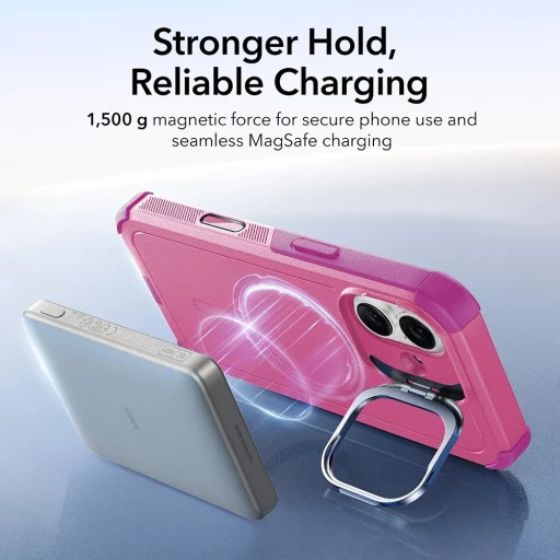 iPhone 17 Pink ESR - Cyber Armor Kickstand tok - 6