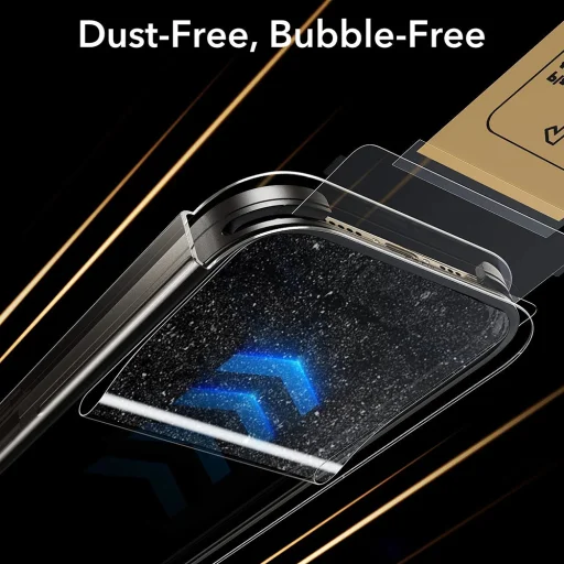 iPhone 17 / iPhone 16 Pro Clear ESR Corning UltraFit (3 darabos készlet) üvegfólia - 7