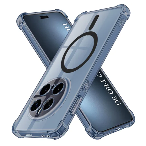 Honor Magic7 Pro Techsuit - Shockproof Clear Silicone MagSafe - Smoke Black tok - 1