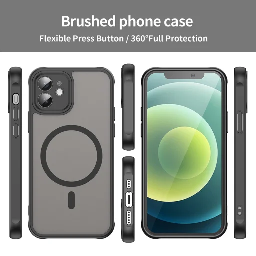 iPhone 11 Fekete Techsuit HaloFrost II MagSafe tok - 6