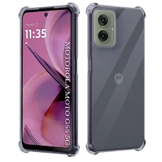 Motorola Moto G55 Füstfekete Techsuit Ütésálló Átlátszó Szilikon Tok tok