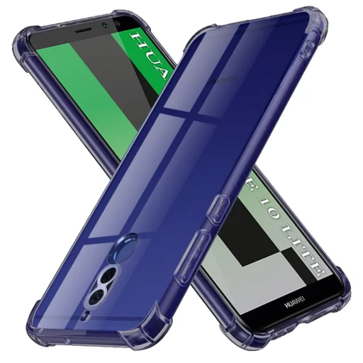 Huawei Mate 10 Lite Smoke Black Techsuit - Shockproof Clear Silicone tok - 1