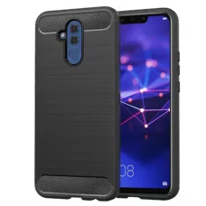 Huawei Mate 20 lite Fekete Techsuit Carbon Silicone tok
