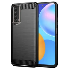 Huawei P Smart 2021 Fekete Techsuit - Carbon Silicone tok